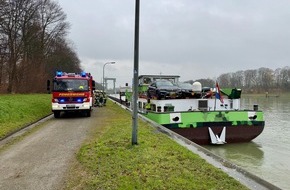 Freiwillige Feuerwehr Hünxe: FW Hünxe: Medizinischer Notfall auf einem Schiff und ausgelöste Brandmeldeanlage