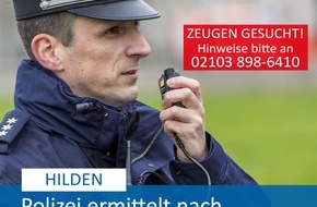 Polizei Mettmann: POL-ME: Korrektur zu Pressemeldung OTS 2005093 - Hilden - 2005097