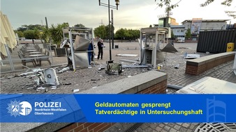Polizeipräsidium Oberhausen: POL-OB: Geldautomaten gesprengt - Zwei Tatverdächtige in Untersuchungshaft