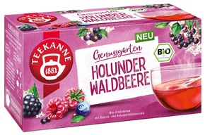 Pressemitteilung: Süß-fruchtig, bunt &amp; bio: TEEKANNE startet mit „Genussgarten“ in eine neue Früchtetee-Welt