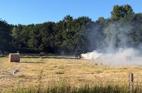 Freiwillige Feuerwehr Aurich: FW-AUR: Gepresstes Heu entflammt