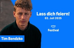 Amazon Deutschland Services GmbH: Warm-up für den Prime Day im Juli: Amazon lädt zum Prime Festival mit exklusivem Konzert von Tim Bendzko nach Berlin