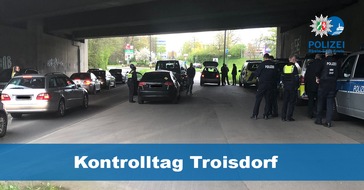 Kreispolizeibehörde Rhein-Sieg-Kreis: POL-SU: Kontrolltag in Troisdorf - Mehr als 60 Polizistinnen und Polizisten für Ihre Sicherheit im Einsatz