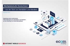 ecom consulting GmbH: Marktplatz-Studie: Deutsche Händler und Hersteller bewegen sich mit Dilettantismus in einem Milliardenmarkt