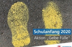 Polizeiinspektion Goslar: POL-GS: Schulstart 2020 - Aktion "Gelbe Füße"