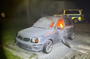 Polizei Coesfeld: POL-COE: Coesfeld, Am Wietkamp / Auto in Brand gesetzt - Tatverdächtiger angetroffen