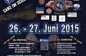 Feuerwehr Bochum: FW-BO: Höntroper Feuerwehrfest 2015 - "Ganz im Zeichen der Ersten Hilfe"