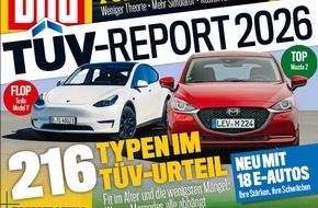 TÜV Rheinland AG: Gebrauchtwagen im Check: Neuer AutoBild TÜV-Report 2026