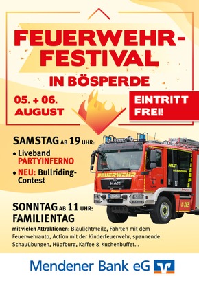 FW Menden: Zwei Tage Feuerwehr-Festival in Bösperde