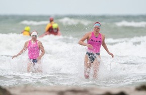 DLRG - Deutsche Lebens-Rettungs-Gesellschaft: Rettungsschwimmer aus sechs Nationen am Strand von Warnemünde/25. Internationaler DLRG Cup