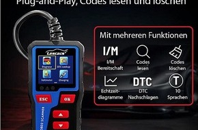 PEARL GmbH: Diagnose-Fehlercodes des Fahrzeugs lesen und löschen: Lescars OBD2-Diagnosegerät OD-430 mit 6,1-cm-TFT-Farbdisplay (2,4"), bis 300 Codes