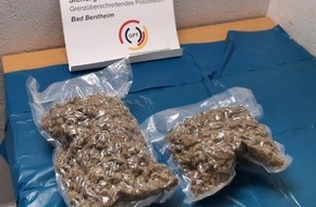 Bundespolizeiinspektion Bad Bentheim: BPOL-BadBentheim: Marihuana im Wert von rund 7.000,- Euro beschlagnahmt