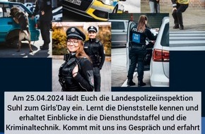 Landespolizeiinspektion Suhl: LPI-SHL: GirlsDay in der Landespolizeiinspektion Suhl