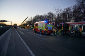 FW Ratingen: Folgemeldung und Bildmaterial zum Einsatz LKW Brand in Ratingen