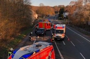 Feuerwehr Sprockhövel: FW-EN: Vier Verletzte bei Verkehrsunfall