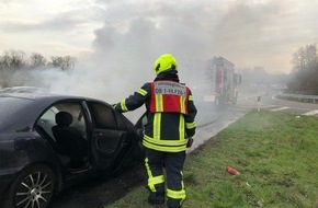 Feuerwehr Oberhausen: FW-OB: PKW Brand auf der A 3