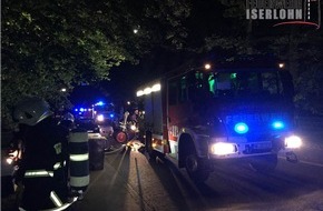 Feuerwehr Iserlohn: FW-MK: Nächtlicher Brandeinsatz