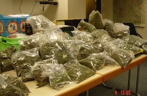 Polizeipräsidium Mittelfranken: POL-MFR: (1627) Elf Kilogramm Marihuana sichergestellt - hier: Bildveröffentlichung