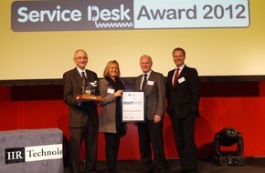 BWI GmbH: BWI gewinnt Service Desk Award 2012 / User Help Desk für die Bundeswehr ausgezeichnet (BILD)