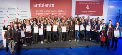 Kücheninnovationspreis: Vom Verbraucher gewählt: Das sind die "KüchenInnovationen des Jahres® 2020" / Initiative LifeCare verleiht Konsumentenpreis auf der Ambiente/ Trendstudie: Küche wird Statussymbol der jungen Generation