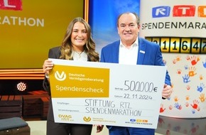 DVAG Deutsche Vermögensberatung AG: Ein starkes Zeichen für Inklusion beim 29. RTL-Spendenmarathon / Deutsche Vermögensberatung spendet 500.000 Euro