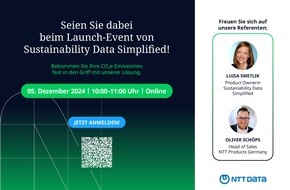 NTT DATA Business Solutions AG: NTT DATA Business Solutions vereinfacht CO2e-Dokumentation mit der Produktneuheit Sustainability Data Simplified