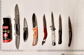 Bundespolizeidirektion Sankt Augustin: BPOL NRW: Bundespolizei zieht beim Treppentanz sieben Messer aus dem Verkehr