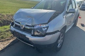 Polizeiinspektion Nienburg / Schaumburg: POL-NI: Auetal - Verkehrsunfall mit zwei leicht verletzten Personen
