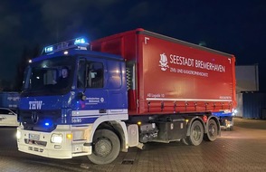 FW Bremerhaven: Bremerhavener Zivil- und Katastrophenschutzkräfte in Niedersachsen im Einsatz - Spezialisten aus Bremerhaven unterstützen bei der Hochwasserbekämpfung