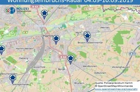 Polizeipräsidium Hamm: POL-HAM: Wohnungseinbruchsradar für die Woche vom 04.11.-10.11.2019
