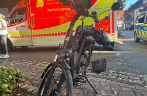 Kreispolizeibeh&ouml;rde H&ouml;xter: POL-HX: Den Vorrang missachtet - Radfahrerin leicht verletzt