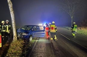 Polizeiinspektion Stade: POL-STD: 28-jähriger Autofahrer prallt gegen Baum - durch Glück nur leicht verletzt, Kupferdiebe in Deinste