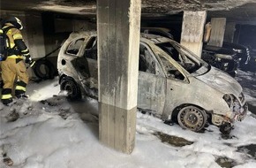 Kreispolizeibehörde Rhein-Kreis Neuss: POL-NE: Auto in Tiefgarage gerät in Brand