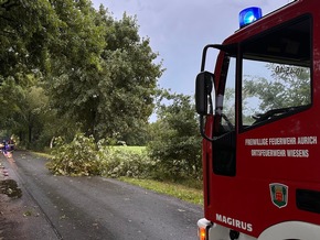 FW-AUR: Vermehrte Blitzeinschl&auml;ge w&auml;hrend n&auml;chtlicher Gewitter