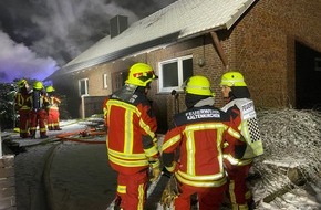 Kreisfeuerwehrverband Segeberg: FW-SE: Feuer in einem leerstehenden Einfamilienhaus in Kaltenkirchen