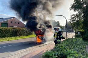 Freiwillige Feuerwehr Aurich: FW-AUR: Erdgasfahrzeug brennt aus
