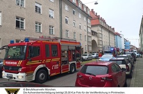 Feuerwehr München: FW-M: Aufwendige Messungen nach Brand (Sendling)