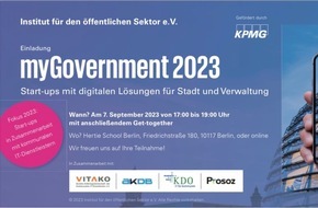 Vitako: VITAKO-Presseeinladung zu myGovernment 2023: Start-ups präsentieren ihre innovativen Lösungen für die öffentliche Verwaltung