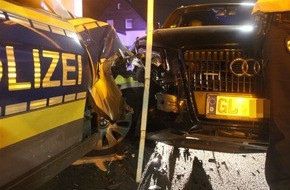 Polizei Rheinisch-Bergischer Kreis: POL-RBK: Odenthal - Betrunkener fährt in Streifenwagen
