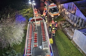 Freiwillige Feuerwehr Reichenau: FW Reichenau: Nach der Party brennt die Küche, Verbandssübung der Feuerwehren Reichenau und Konstanz Abteilung Altstadt und dem DRK auf der Insel Reichenau, 19.11.2024, Reichenau-Niederzell
