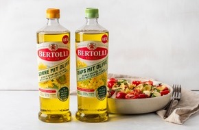 Deoleo: Bertolli Blends "Sonne mit Olive" & "Raps mit Olive": Das Beste aus zwei Welten f&uuml;r t&auml;glichen, mediterranen Genuss