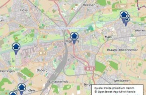 Polizeipräsidium Hamm: POL-HAM: Wohnungseinbruchs-Radar für die Woche vom 29.10. bis zum 04.11.2018