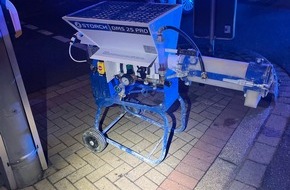 Polizei Dortmund: POL-DO: Wem gehört diese Baumaschine? Festnahme nach Diebstahlversuch einer Baumaschine an der Kreuzung Westfaliastraße/ Sunderweg.