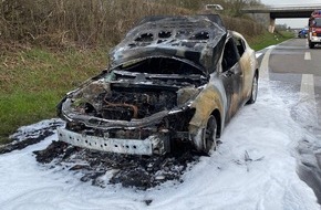 Polizeidirektion Landau: POL-PDLD: A65/AS NW-S&uuml;d - Fahrzeugvollbrand