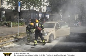 Feuerwehr München: FW-M: Taxi in Flammen (Sendling)