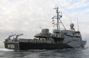 Presse- und Informationszentrum Marine: Minenjagdboot "Überherrn" fährt in den NATO-Einsatz (mit Bild)