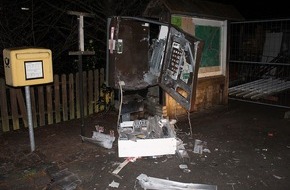 Kreispolizeibehörde Olpe: POL-OE: Zigarettenautomat gesprengt