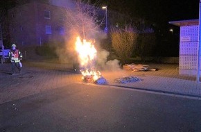 Polizeidirektion Worms: POL-PDWO: Worms - Müllcontainer in Flammen