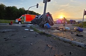 Feuerwehr Datteln: FW Datteln: schwerer Verkehrsunfall auf dem Landwehrring fordert eine verletzte Person