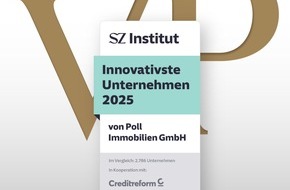 von Poll Immobilien GmbH: VON POLL IMMOBILIEN als einziger Immobilienmakler unter den innovativsten Unternehmen 2025